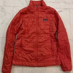 Patagonia Women's Orange- Red Puffer Jacket